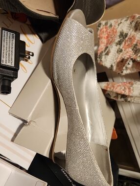 Silver Glitter Women's Dress Flats